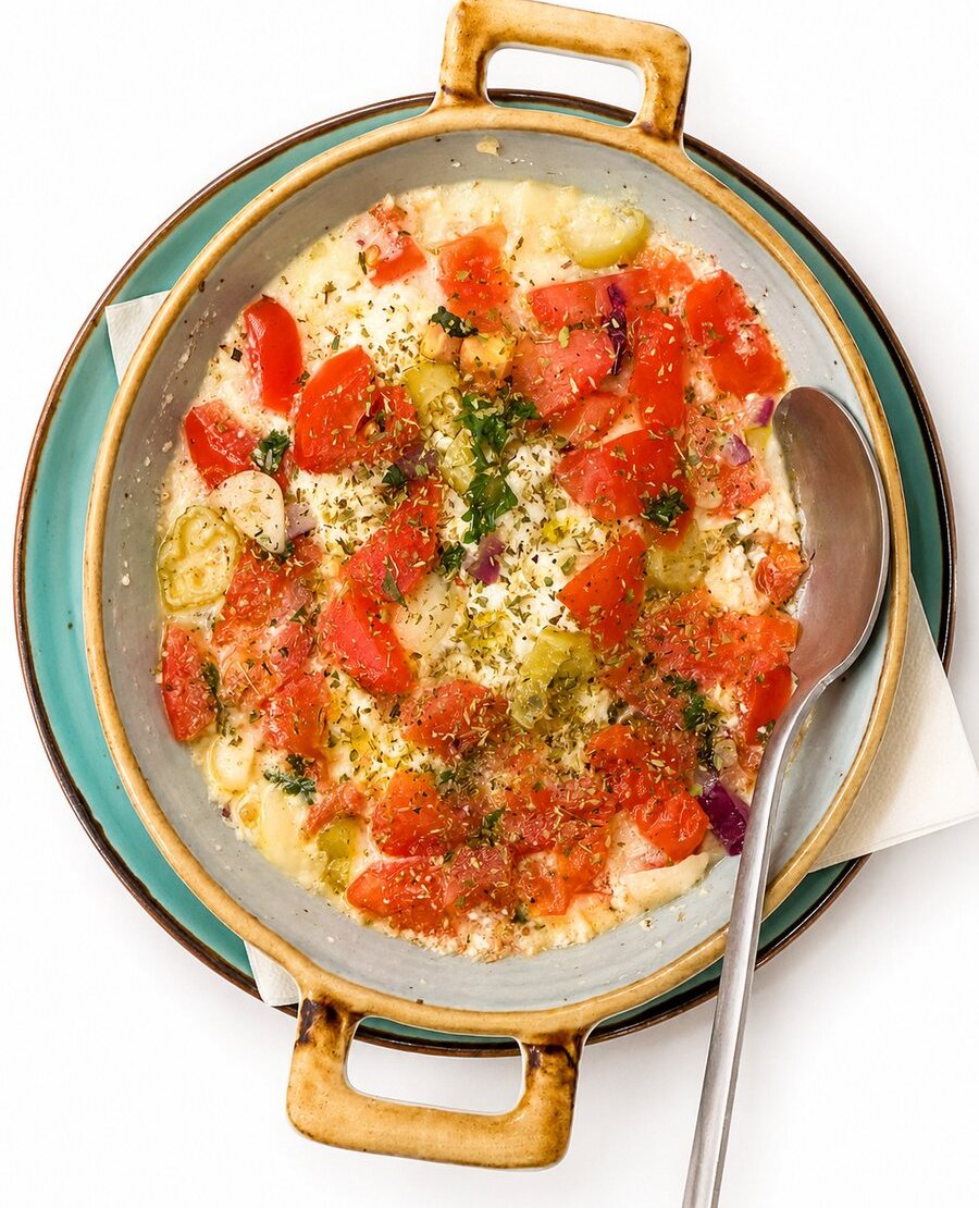 Feta im Ofen mit Tomaten überbacken